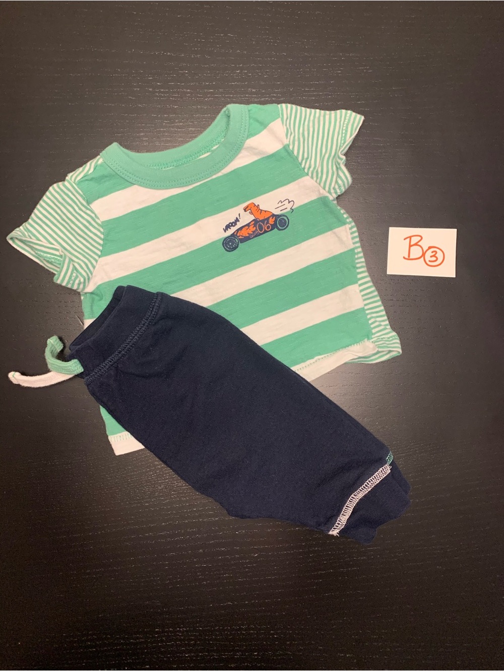 Joe Fresh 3-6m Matching Set - Navy and Green